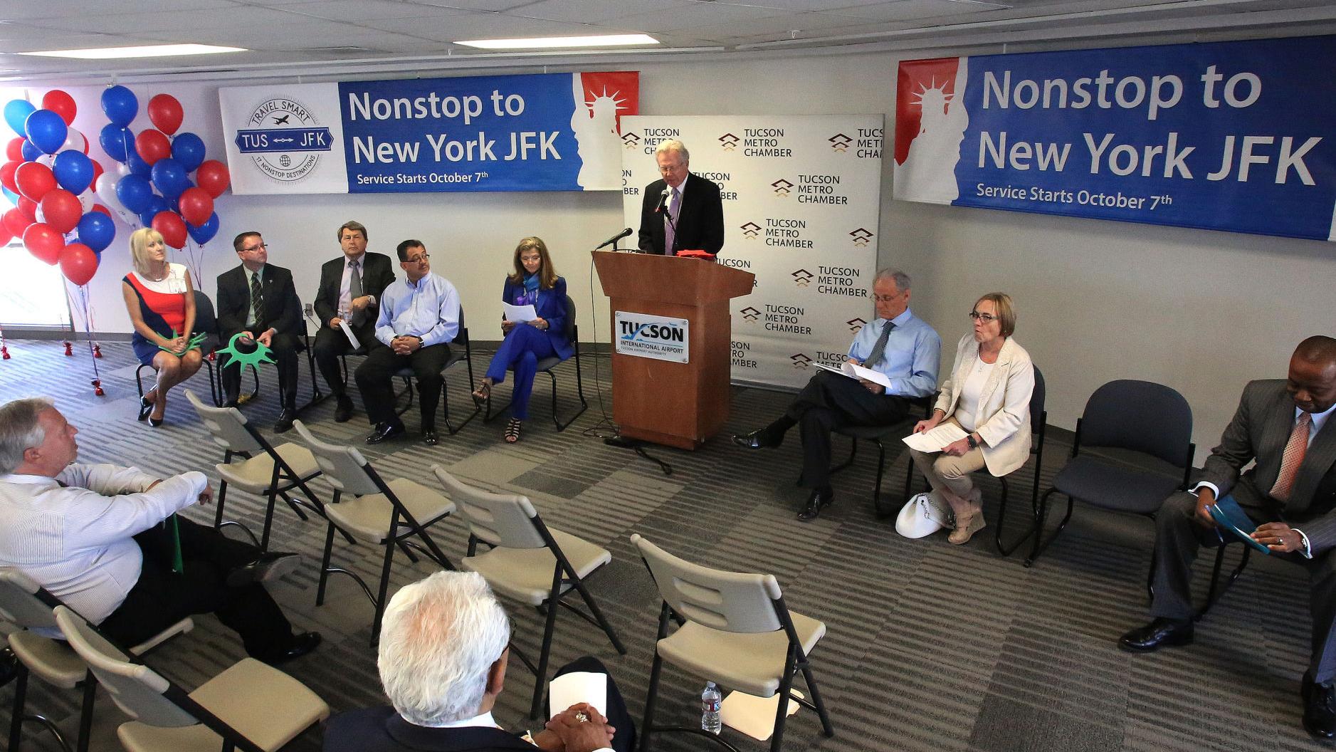 With Tucson-JFK nonstop grounded, local business leaders vie for new flights